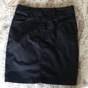 black denim skirt